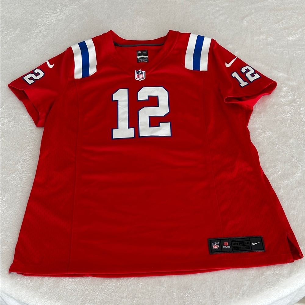 Nike Brady Women's Red and White Jersey. XL